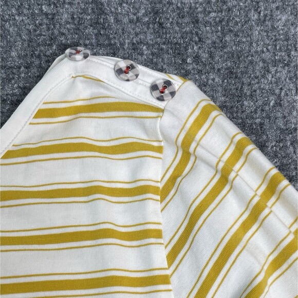 Matilda Jane Its a Wonderful Parade Sunny Top Size XL Yellow Striped 3/4 Sleeve - Picture 5 of 8